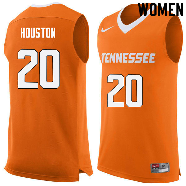 Women #20 Allan Houston Tennessee Volunteers College Basketball Jerseys Sale-Orange
